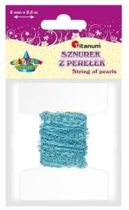 Opakowanie Perełki na sznurku 2,5mmx2m niebieskie