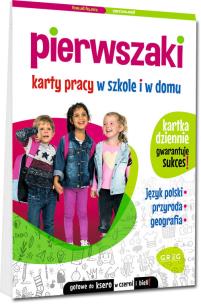 Okładka książki Pierwszaki. Karty pracy w szkole i w domu