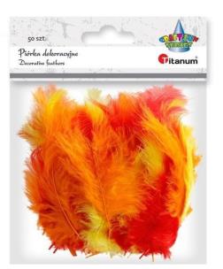 Opakowanie Piórka puch indyk mix kolorów 50szt