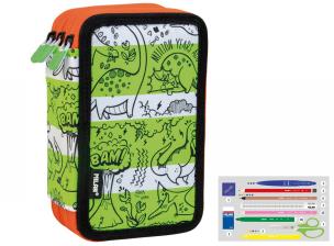 Opakowanie Piórnik 3 poz. z wyprawką Million Years Ago zieleń