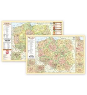 Podkładka na biurko - Mapa adm. i kodowa Polska. Wydawca: EkoGraf. Multiszop.pl Opakowanie Podkładka na biurko - Mapa adm. i kodowa Polska