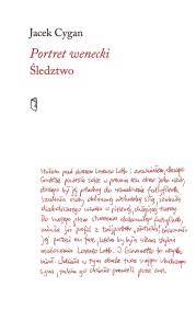 Okładka książki Portret wenecki Śledztwo