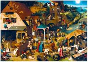 Opakowanie Puzzle 1000 Przysłowia, Brueghel