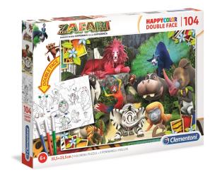 Opakowanie Puzzle 104 Happy Kolor Double Face Zafari