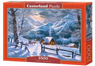 Puzzle 1500 Snowy Morning CASTOR. Wydawca: Castorland. Multiszop.pl Opakowanie Puzzle 1500 Snowy Morning CASTOR