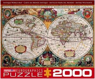 Opakowanie Puzzle 2000 Antyczna mapa Świata