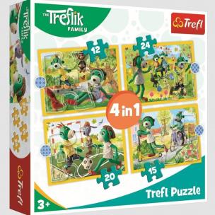 Opakowanie Puzzle 4w1 Wspólne zabawy Treflików TREFL