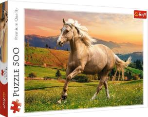 Opakowanie Puzzle 500 Galop w popołudniowym słońcu TREFL
