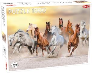 Puzzle Dzikie konie 1000 el /56754/. Wydawca: Tactic. Multiszop.pl Opakowanie Puzzle Dzikie konie 1000 el /56754/