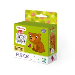 Opakowanie Puzzle + kolorowanka Misiek DOP300120