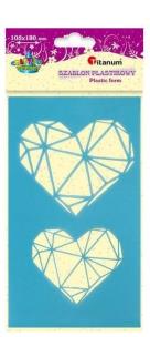 Opakowanie Szablon plastikowy 105x180mm serca mix