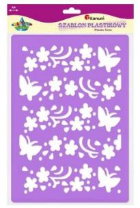 Opakowanie Szablon plastikowy A6 kwiaty, motyle mix fioletowy