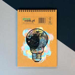 Opakowanie Szkicownik na spirali Żarówka SZ07