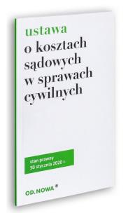 Okładka książki Ustawa o kosztach sądowych 30.01.2020