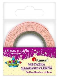 Opakowanie Wstążka bawełniana koronka 15mmx1,8m pudroworóżowa