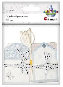 Opakowanie Zawieszki prezentowe 45x70mm mix wzorów 24szt
