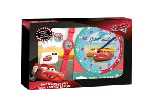Opakowanie Zestaw do nauki o czasie z zegarkiem i kartami do gry Cars WD19966