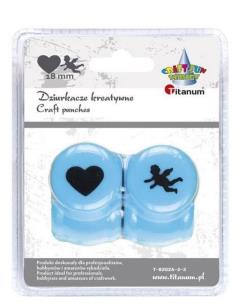 Opakowanie Zestaw dziurkaczy 18mm motyw serce, amorek 2szt
