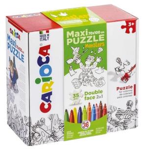 Opakowanie Zestaw puzzli do rysowania Monster 36 kol CARIOCA