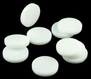 Opakowanie Znaczniki akryl białe okrągłe 15x3mm 10szt