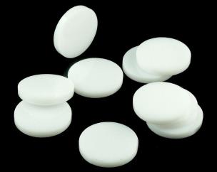 Opakowanie Znaczniki akryl białe okrągłe 20x3mm 10szt