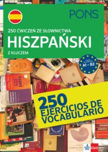 Okładka książki 250 ćwiczeń ze słownictwa hiszpańskiego A1-B2 PONS