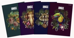 Opakowanie Brulion A5/96K kratka Jungle (5szt) mix