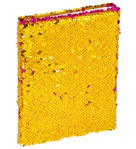 Opakowanie Brulion A5/96K z cekinami różowo - złoty GRAND