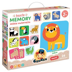 CzuCzu Duuuże memory Dzikie zwierzęta 2+. Wydawca: Bright Junior Media. Multiszop.pl Opakowanie CzuCzu Duuuże memory Dzikie zwierzęta 2+