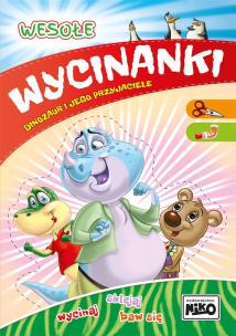 Okładka książki Dinozaur i jego przyjaciele. Wesołe wycinanki