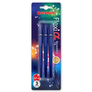 Opakowanie Długopis Flexi Alpha niebieski 3szt PENMATE