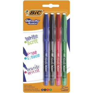 Opakowanie Długopis wymazywalny BIC Gel-ocity Illusion mix AST blister 4 kolory