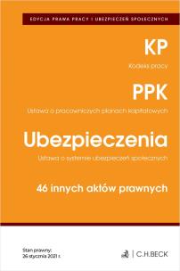 Okładka książki Edycja prawa pracy. Kodeks pracy. Pracownicze plany kapitałowe. Ubezpieczenia. 46 innych aktów prawnych