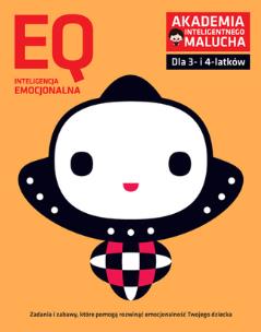 Okładka książki EQ Inteligencja emocjonalna dla 3-4 latków nowe zabawy z poradami psychologa. Książka z naklejkami.