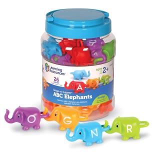 Opakowanie Figurki do nauki liter i poznawania.. Słonie