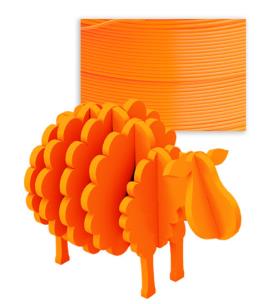 Opakowanie Filament PLA 1kg - pomarańczowy