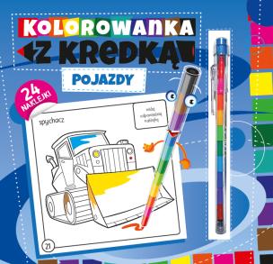 Okładka książki Kolorowanka z kredką. Pojazdy