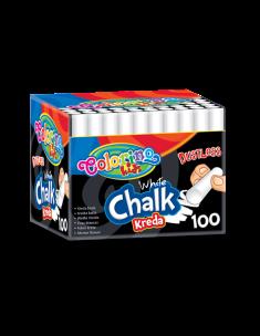 Opakowanie Kreda biała Colorino Kids bezpyłowa 100 sztuk