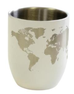 Opakowanie Kubek mapa świata Deluxe - biały