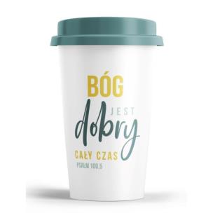 Opakowanie Kubek wysoki z pokrywką - Bóg jest dobry