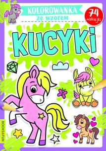 Okładka książki Kucyki. Kolorowanka ze wzorem
