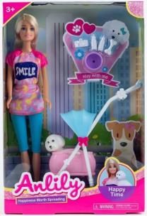 Opakowanie Lalka Anlily 30 cm z pieskiem i wózkiem