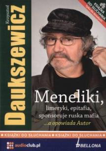 Okładka książki Meneliki, limeryki, epitafia, sponsoruje ruska mafia cd