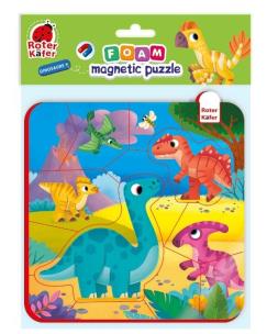 Piankowe puzzle magnetyczne. Dinozaury. Wydawca: Roter Kafer. Multiszop.pl Opakowanie Piankowe puzzle magnetyczne. Dinozaury