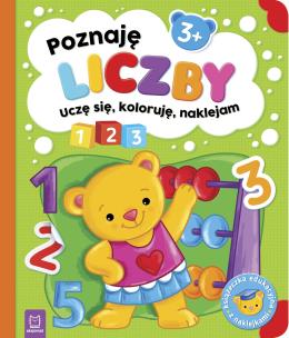 Okładka książki Poznaję liczby. Uczę się, koloruję, naklejam. 3+