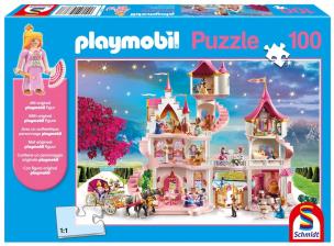 Opakowanie Puzzle 100 Playmobil Zamek księżniczki + figurka