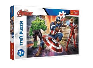 Opakowanie Puzzle 24 maxi W świecie Avengersów TREFL
