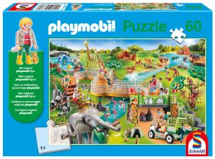 Opakowanie Puzzle 60 Playmobil Zoo + figurka