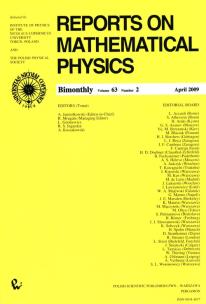 Opakowanie Reports on Mathematical Physics 63/2