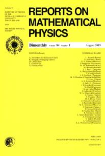 Opakowanie Reports on Mathematical Physics 84/1 Pergamon